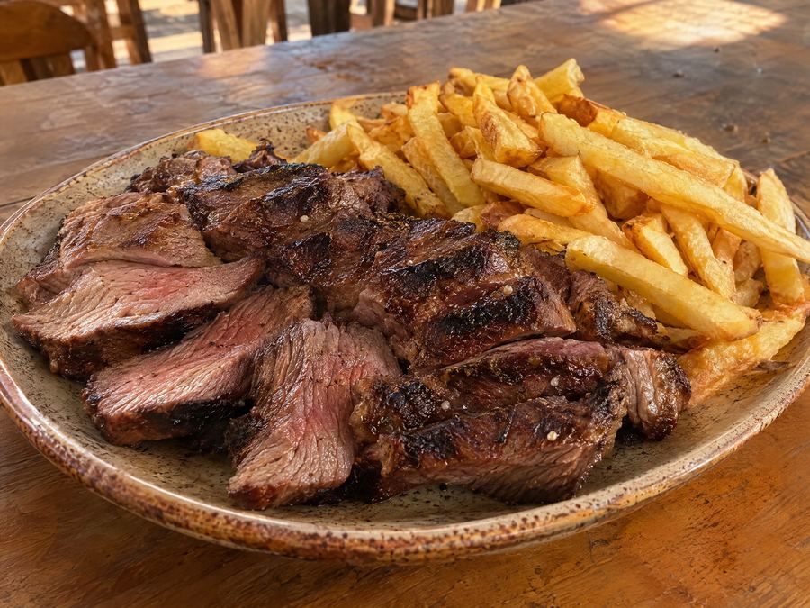 Maminha com fritas